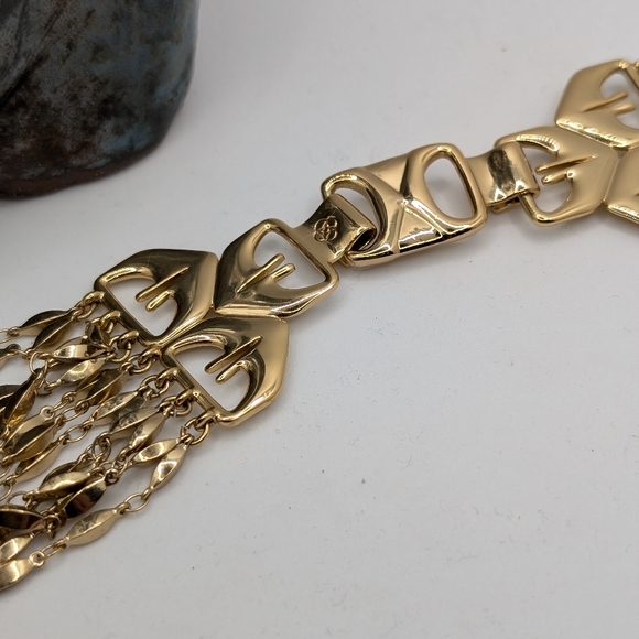 Stella & Dot adjustable Campari bib multi strand necklace - Picture 4 of 4